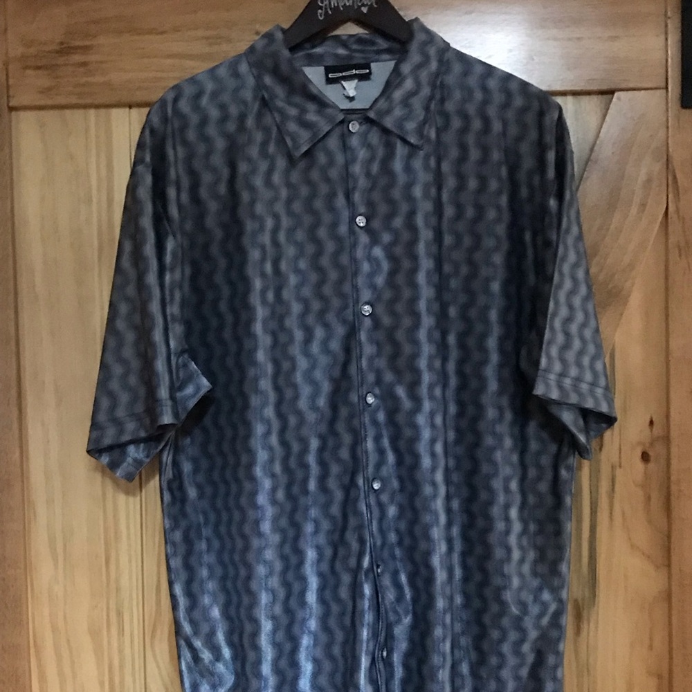 Gray Jazzy Men’s 90s Button Up Shirt - XL